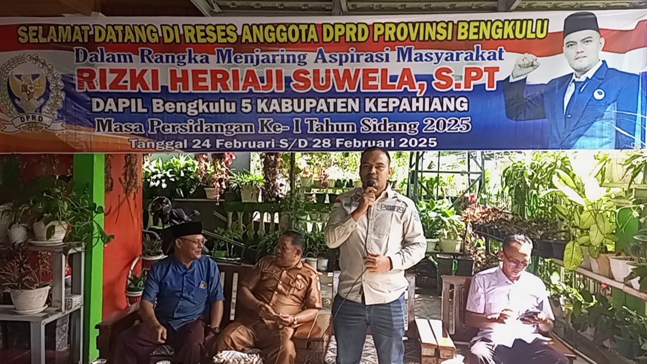 Reses Masa Sidang 1 Anggota DPRD Provinsi Bengkulu, Rizki Heriaji Suwela,S.PT (doc. suaramahardika.id 2025)