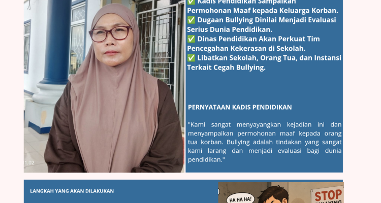 KADIS PENDIDIKAN KEPAHIANG MINTA MAAF ATAS DUGAAN KASUS BULLYING, JANJI PERKUAT PENCEGAHAN KEKERASAN